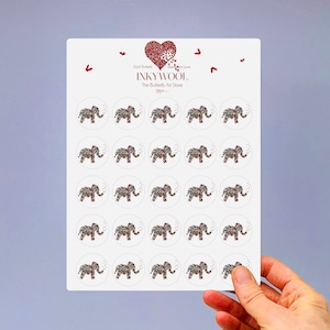 25 adesivos de elefante borboleta para envelopes ou qualquer lugar