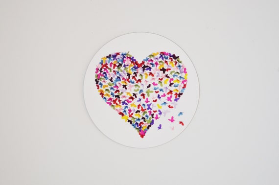 Cousin Birthday Butterfly Kaleidoscope Heart Butterflies Card, Not