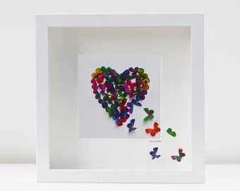Paradise Butterfly Framed Handmade Artwork