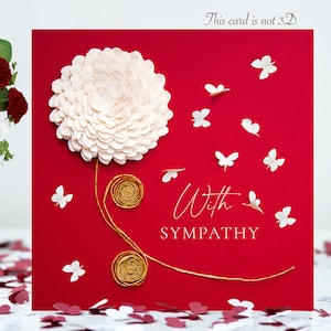 Mit Sympathy Schmetterling und Chrysanthemum Schmetterlinge Karte, nicht 3D