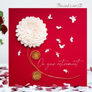 Carte papillon de retraite et papillons chrysanthèmes (impression numérique, pas en 3D)
