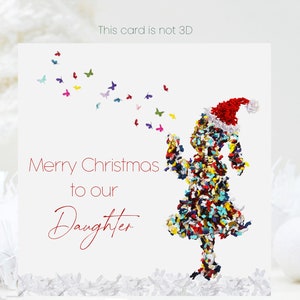 Christmas Daughter Butterfly Kisses Butterflies Card (My daughter design available too)