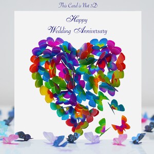 Carte Danniversaire De Mariage De Papillon Carte Etsy