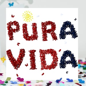 Tarjeta Pura Vida Mariposas