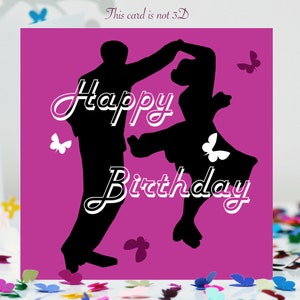 Carte d'anniversaire papillon rock n roll