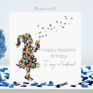 Cartão Marido Heavenly Birthday Butterfly Beija Borboletas