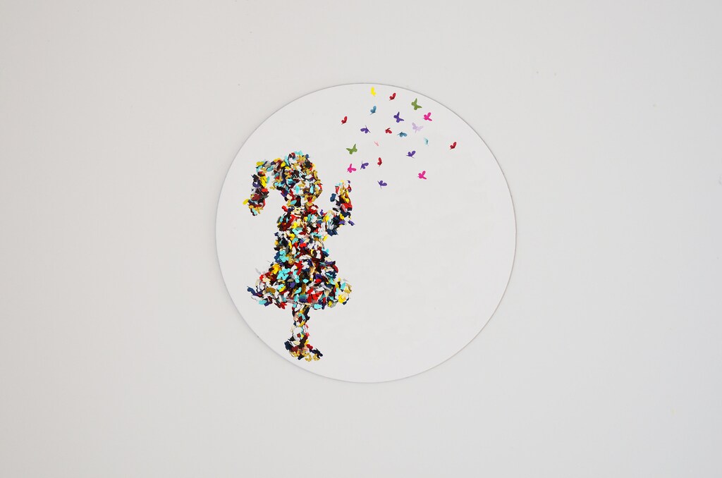 Words 'n' Wishes Biglietto Di Compleanno Per Figlia, Con Fiori, Farfalle E Torta, Ecologico, 255x165 Mm