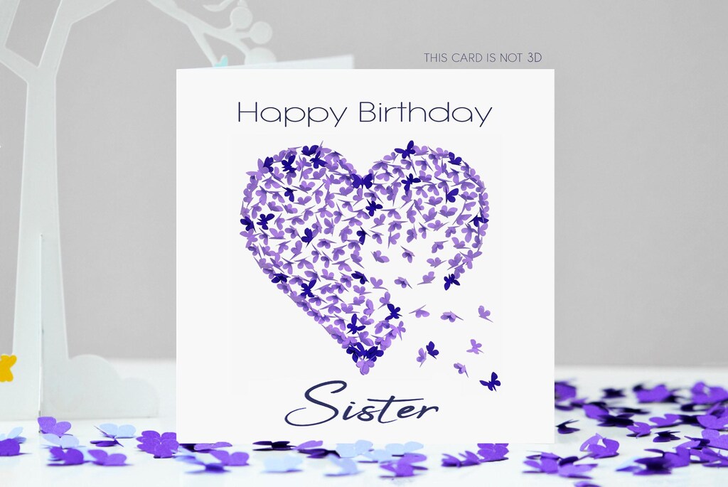 12 Biglietti D'auguri Per La Sorella – 12,7 X 17,8 Cm – Con Glitter E Goffratura – Design Unico
