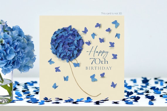 Biglietto di auguri per il 70° compleanno della mamma – Design ape personalizzato tagliato al laser – Idee per il 70° compleanno con carta tagliata - Italia