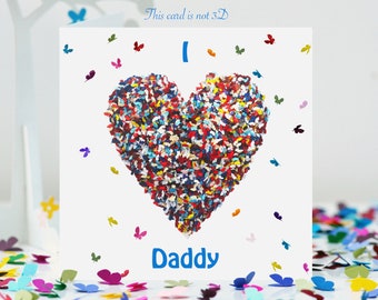 Daddy Birthday Butterfly I Love Daddy Butterflies Card