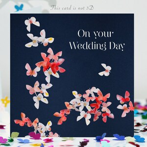 Wedding Day Schmetterling Kirschblüte Schmetterlinge Hochzeitskarte