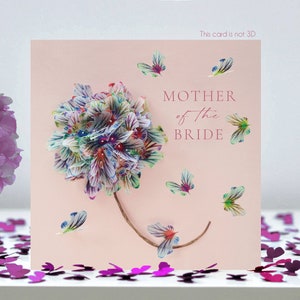Madre della sposa farfalla multicolore fiore farfalle carta, non 3D