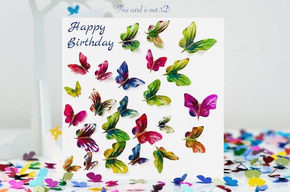 Carte Danniversaire De Papillon Carte Danniversaire De Etsy