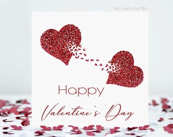 Valentine's Red Butterfly Hearts Card