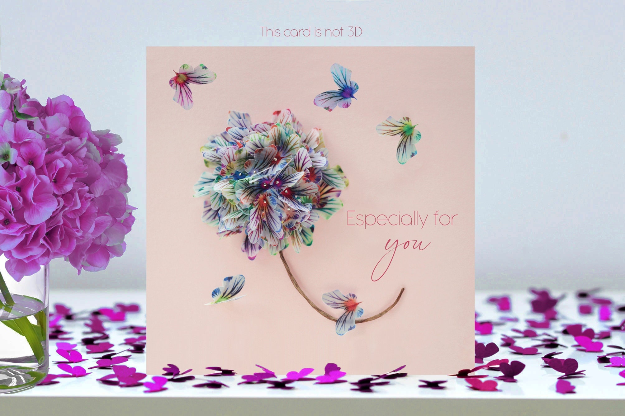 eGoHi Tarjeta de ramo de flores de papel, tarjetas desplegables 3D de rosas mixtas, para