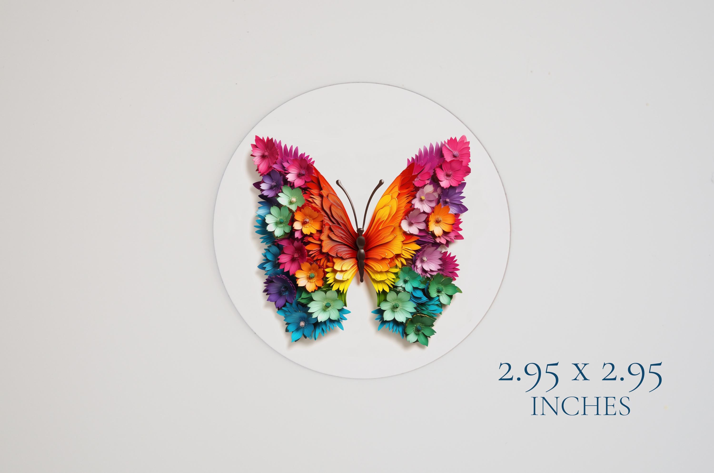 70th Birthday Butterfly Blue Hydrangea Butterflies Card (not 3D
