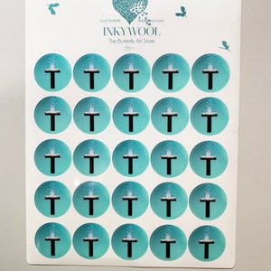 Adesivos de borboletas de Páscoa Cruzada. Adicione um cartão comemorativo correspondente ao seu pedido.