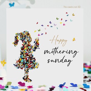 Muttertag Sonntag Schmetterling küsst Schmetterlinge Karte