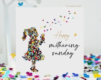 Mothering Sunday Butterfly Kisses Butterflies Card