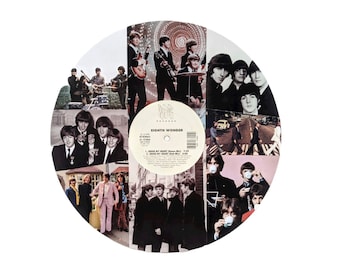 Beatles Vinyl Record Photo Collage - Vintage Record - Vinyl Record Wall Art - Photo Collage Wall - The Beatles Vinyl Record - Beatles Art