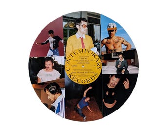 Harry Vinyl Record Photo Collage - Vintage Record - Vinyl Record Wall Art - Photo Collage Wall - Harry Collage Wall - Kissco