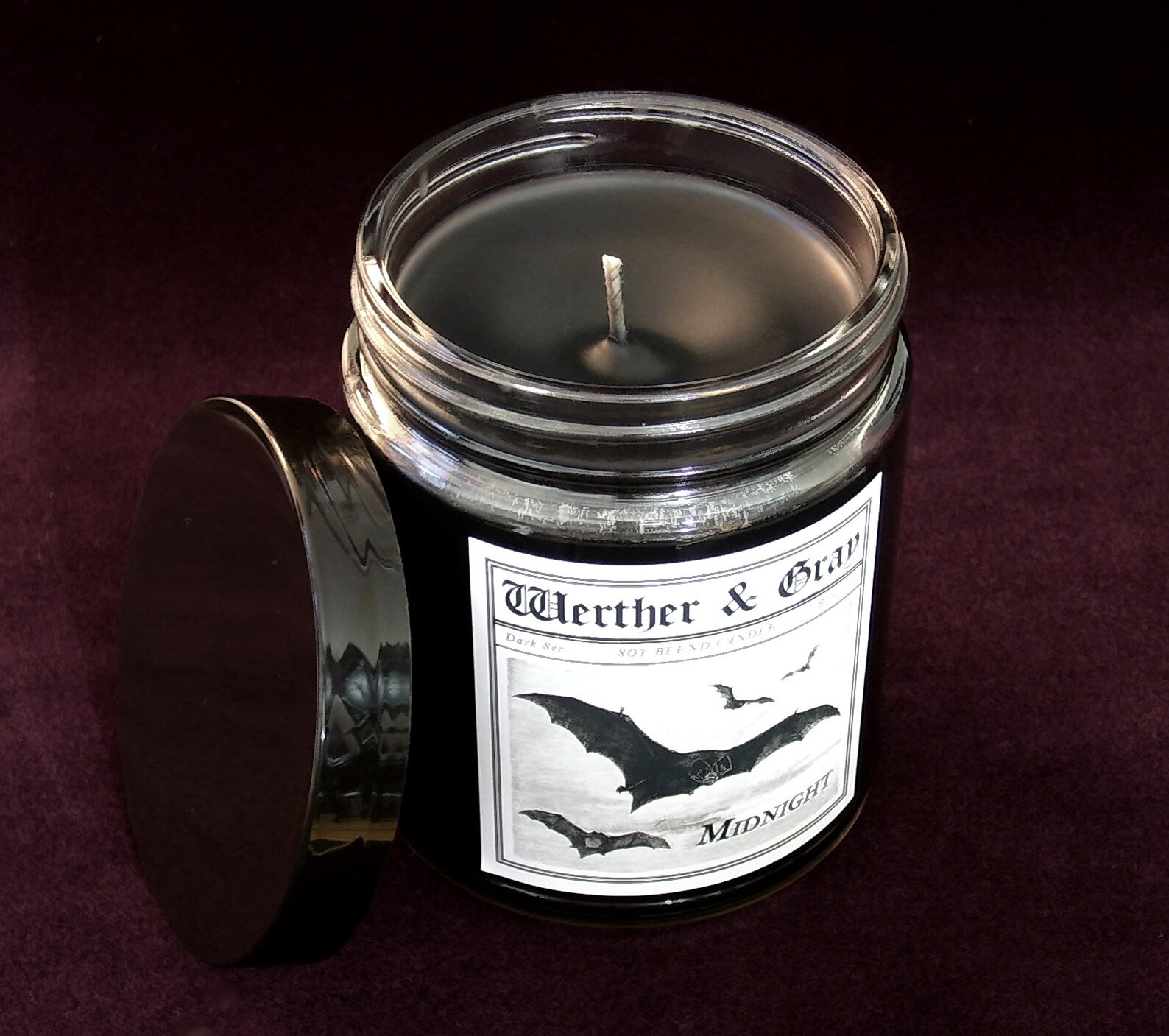MIDNIGHT Scented Candle Gothic Candle Clove Bats Goth Etsy