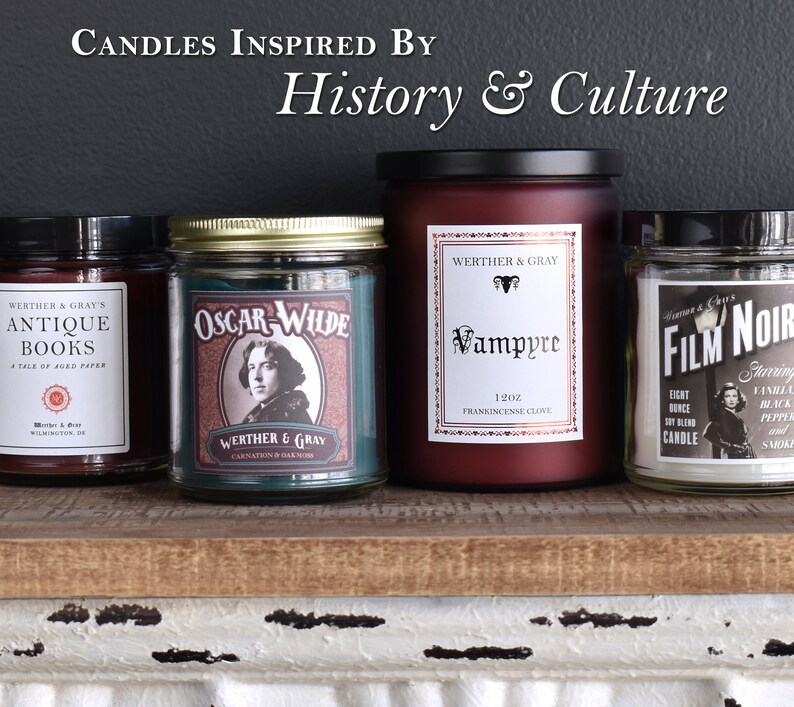 ANTIQUE BOOKS Literary Candle Book Scented Candle Old Etsy