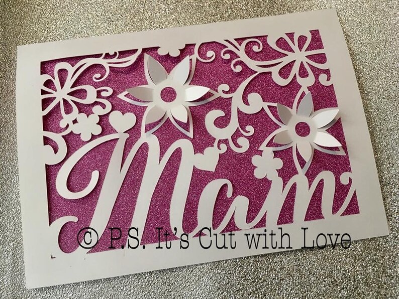 Download SVG POP UP 3D flower card Mom Mum Mam | Etsy
