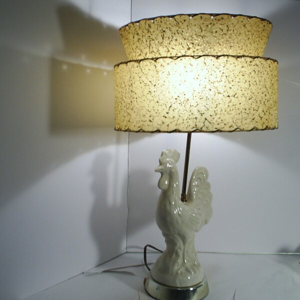 Gorgeous Ceramic 1950's Chicken Lamp