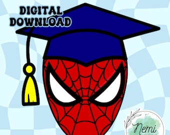 Superhero Spider Gift Card Holder SVG Digital File, Graduation Gift, Pull Card, Cricut, Silhouette
