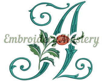 letter A machine embroidery design. Monogram font. Dog-rose embroidery. Embroidery font. Monogram design. Letter pattern. Embroidery pattern
