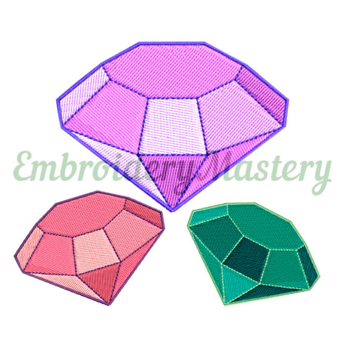 DIAMOND MACHINE EMBROIDERY design 4 sizes. Diamond embroidery. Etsy