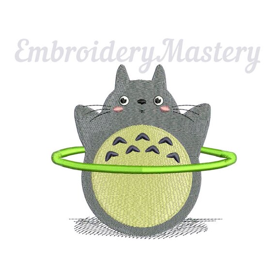 Totoro Anime Machine Embroidery Design Ghibli My Neighbour Etsy