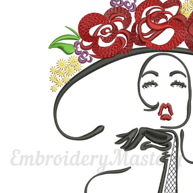 Woman machine embroidery design fashion embroidery beautiful  etsy