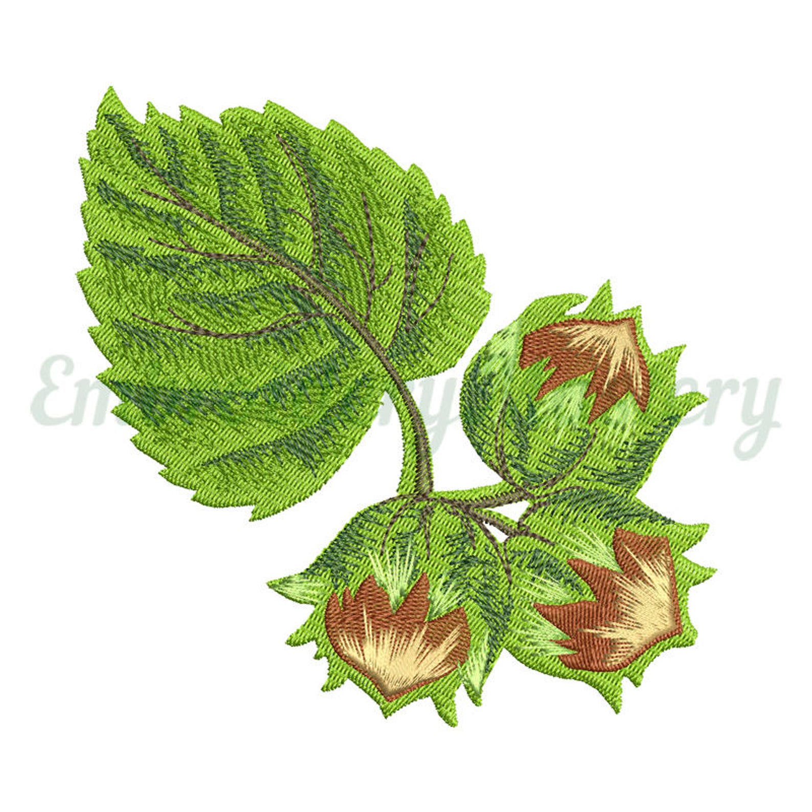 Hazelnuts Machine Embroidery Design. Nuts Pattern. Kitchen Etsy