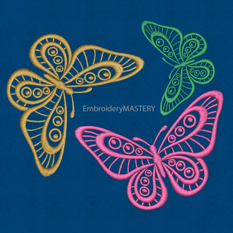 Butterfly Machine Embroidery Design. Butterflies Pattern. Etsy