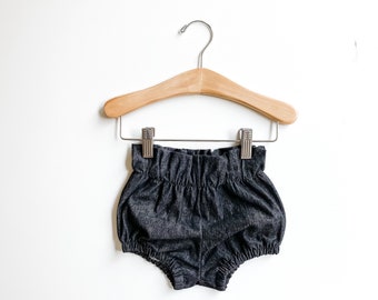 High waist baby bloomers, toddler girl bloomers, bloomies, paperbag waist bloomers, diaper cover, fall girls clothes