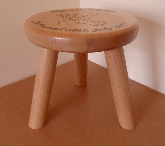 personalised wooden stool for child
