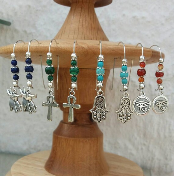 15x Ankh Egipcio Cruz encantos-Chapado en Plata Pulsera Charms Para Collar