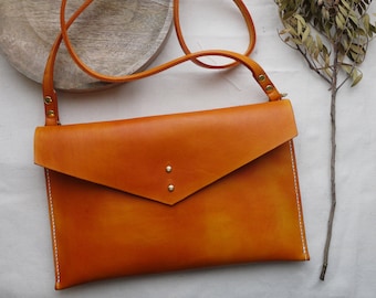 Tan Leather cross body handbag