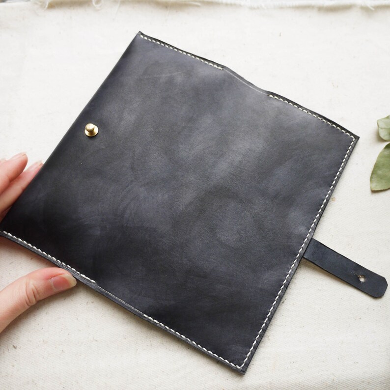 Leather Bifold Purse Hand Stitched Leather Purse. Handmade Etsy