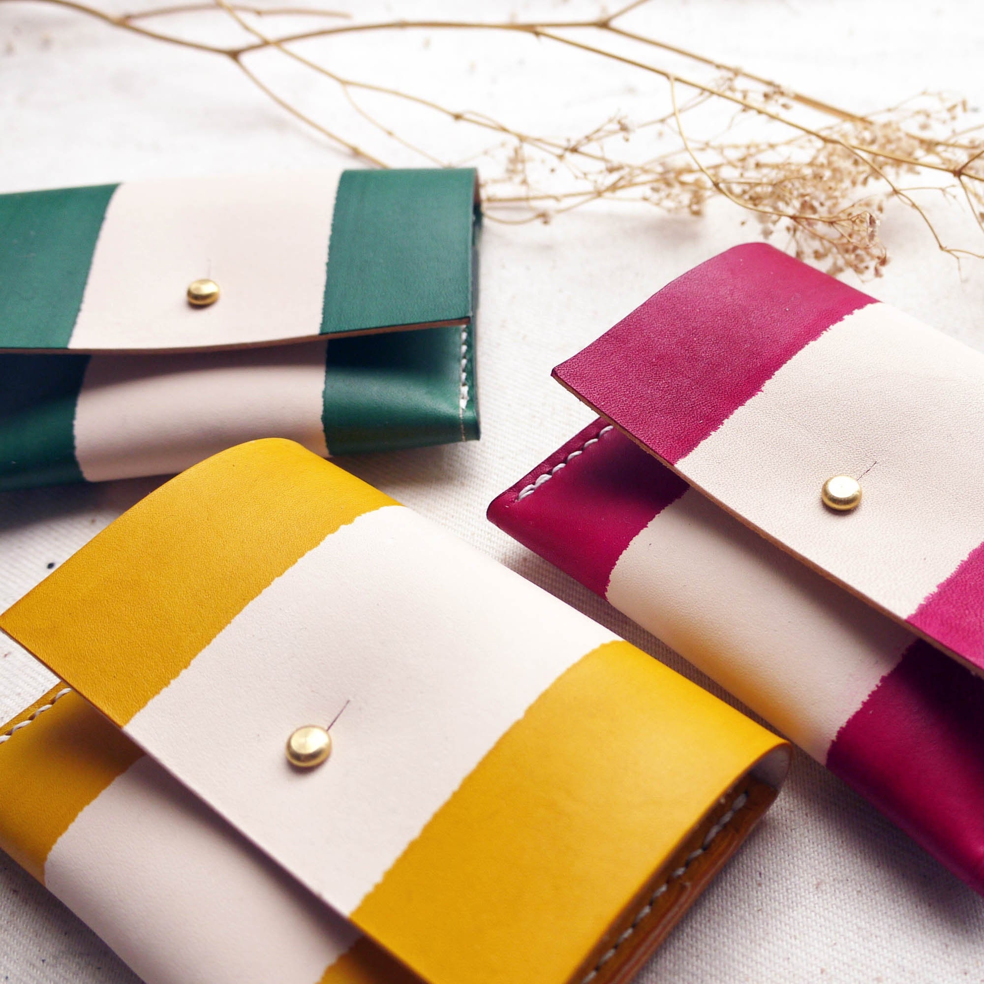 Handemade leather purse.  Stripe Accessories.  Summer Purse.  Personalised Small Ladies Purse.  Woman's Wallet.  Gifts for Her