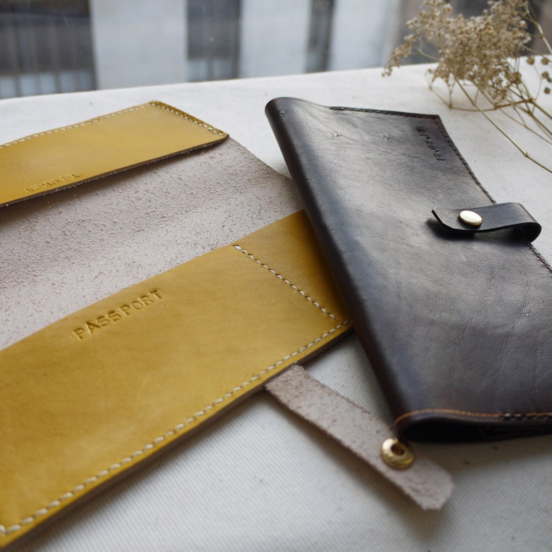 Personalised Leather Passport Cover His & Hers Passport Etsy