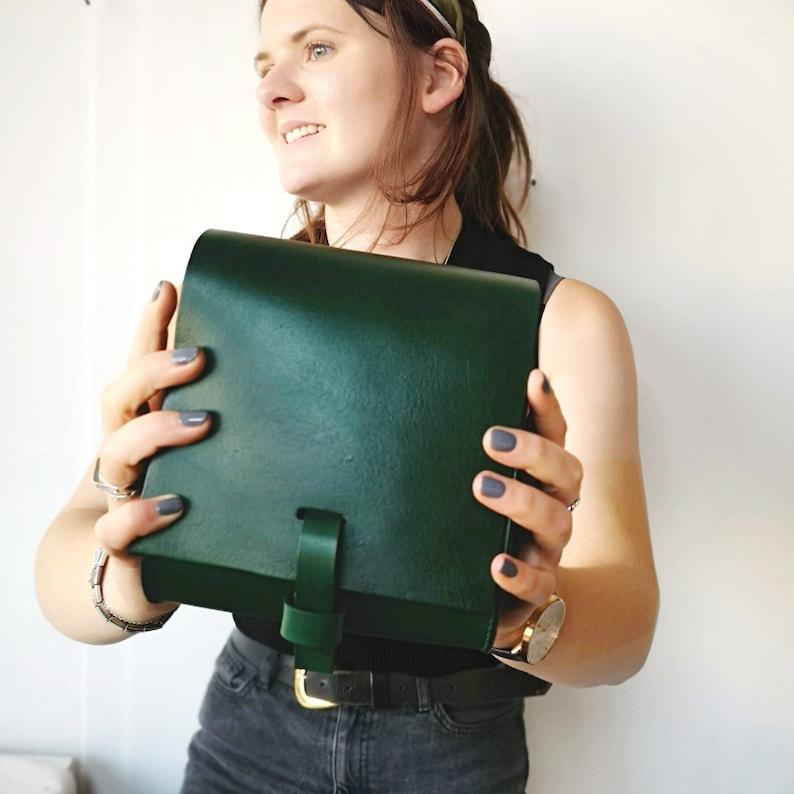 Small Handmade Leather Satchel Small Leather Purse Etsy