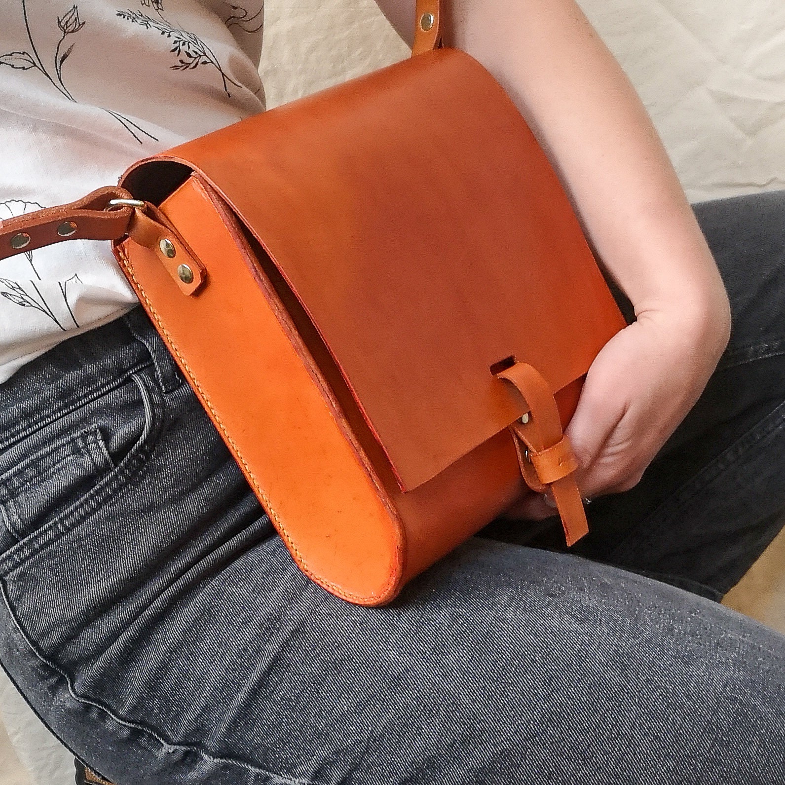Handmade leather satchel bag leather satchel leather Etsy