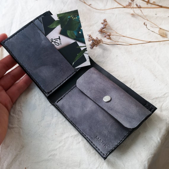 Customised Handmade Leather Wallet. Hand Dyed and Hand - Etsy