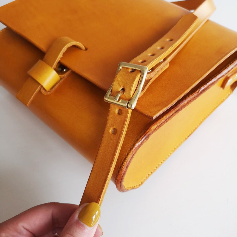 Small Handmade Leather Satchel Small Leather Purse Etsy