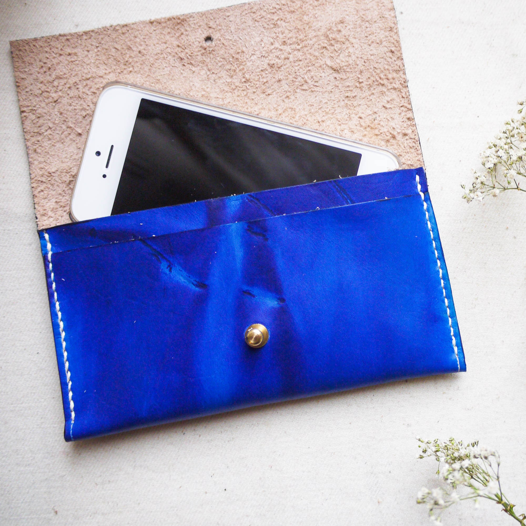 Pink Tie Dye Leather Purse. handmade leather purse. Made in Etsy