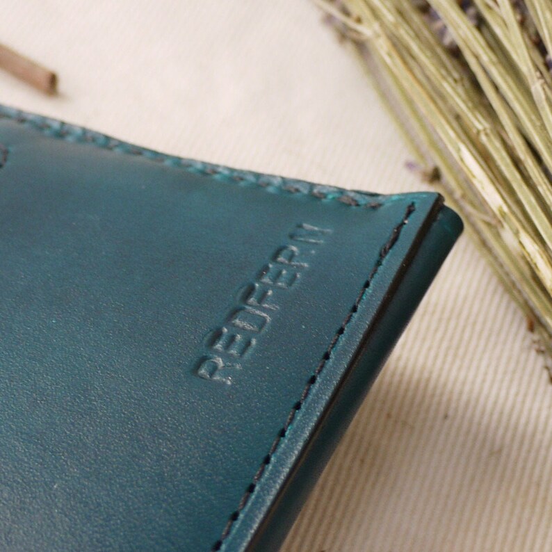 Leather Bifold Purse Hand Stitched Leather Purse. Handmade Etsy