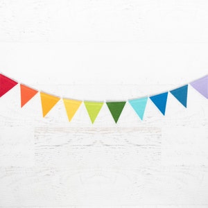 CLASSIC RAINBOW Felt Bunting - Rainbow Bunting, Felt Flag, Felt Pennant, Felt Banner, Rainbow